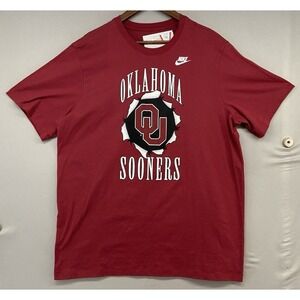 Oklahoma Sooners Nike T-Shirt Mens XL Red Black‎ Short Sleeve Logo Football Gift